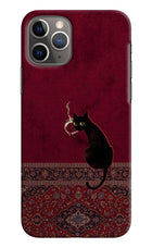 Midnight Cat iPhone 11 Pro Max Hard Case Back Cover by Casekaro