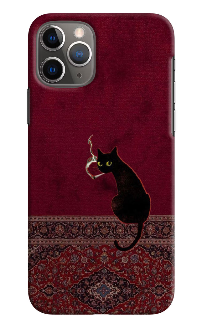 Midnight Cat iPhone 11 Pro Max Hard Case Back Cover by Casekaro