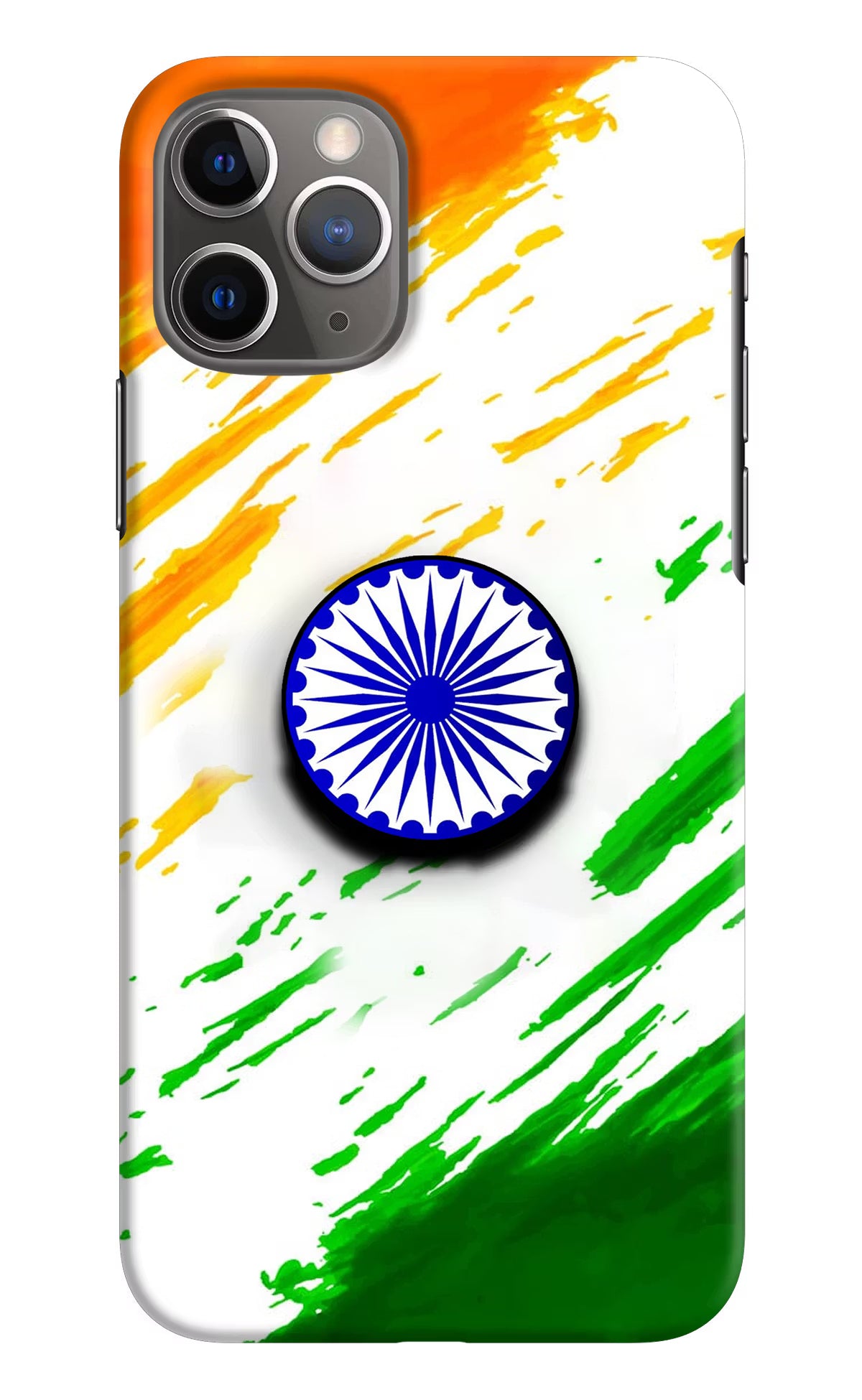 Indian Flag Ashoka Chakra iPhone 11 Pro Max Pop Case by Casekaro