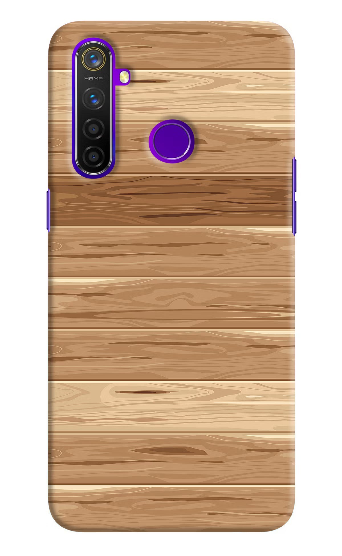 Wooden Vector Realme 5 Pro Hard Case Back Cover by Casekaro