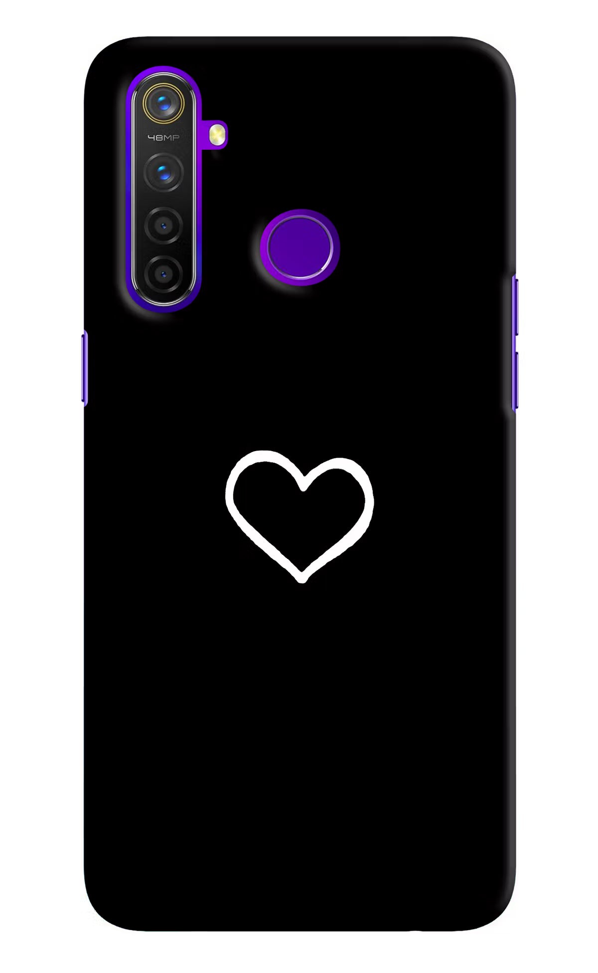 Heart Realme 5 Pro Hard Case Back Cover by Casekaro