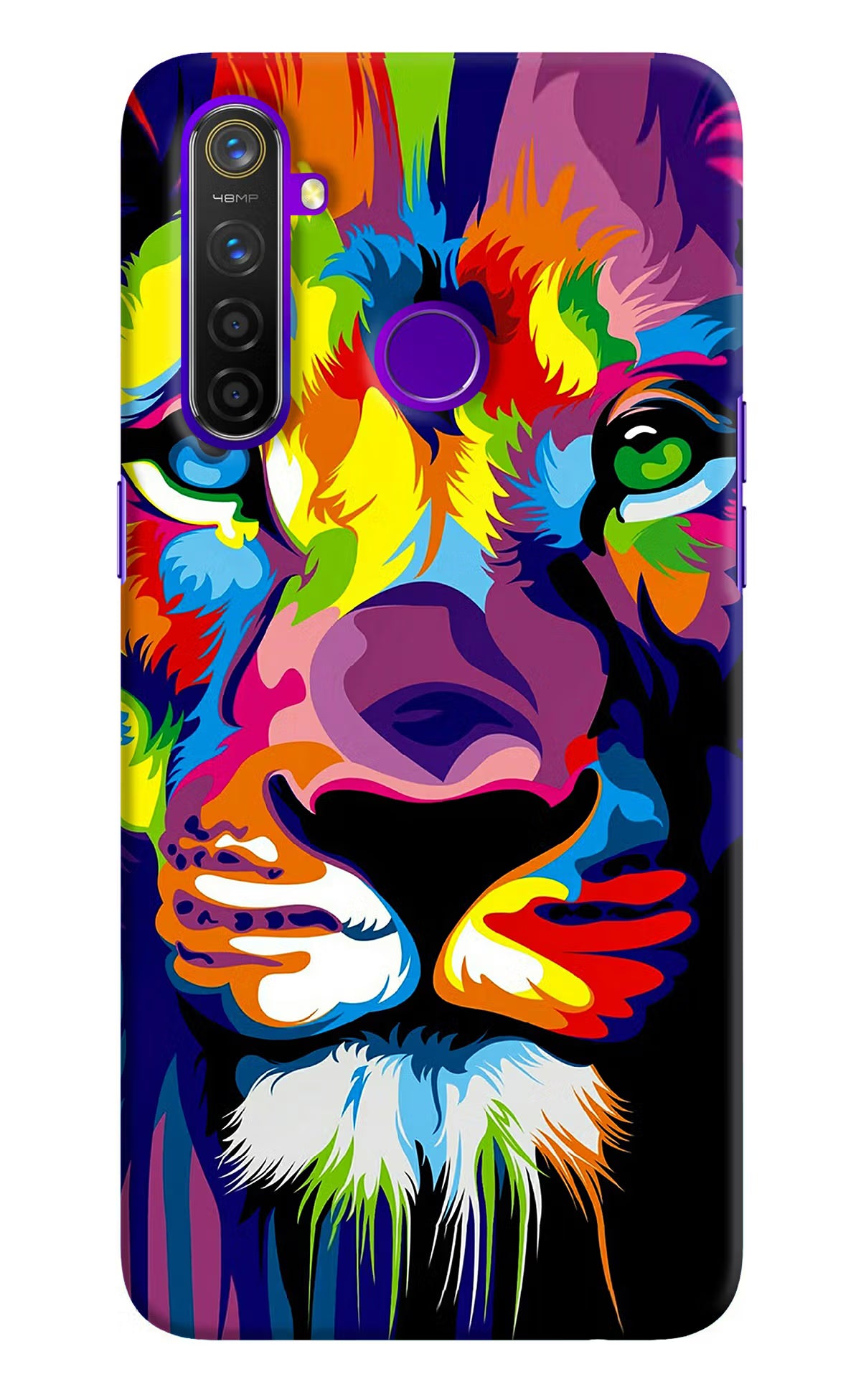 Lion Realme 5 Pro Hard Case Back Cover by Casekaro