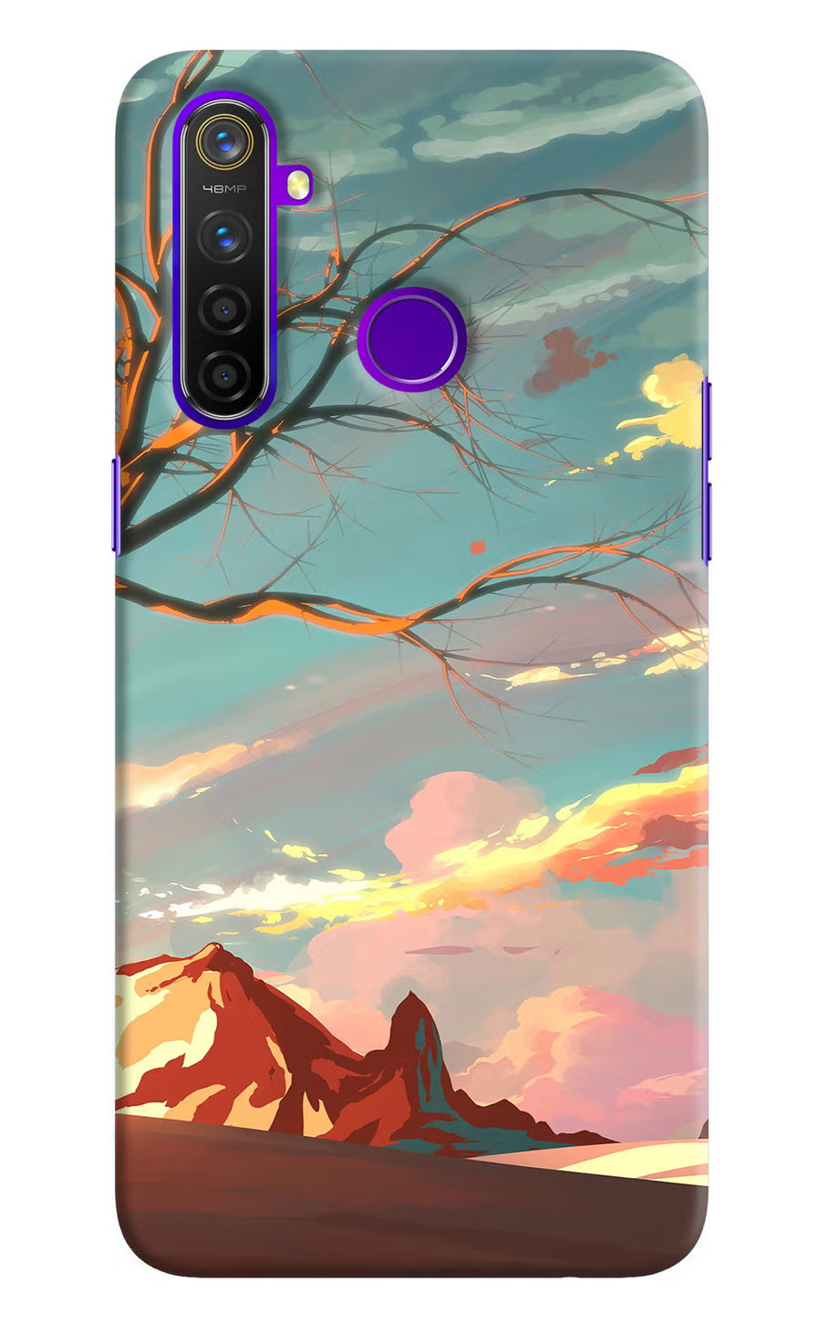 Scenery Realme 5 Pro Back Cover, Hard case