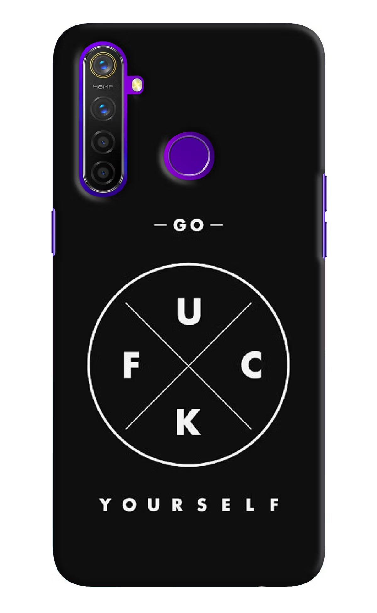 Go Fuck Yourself Realme 5 Pro Hard Case Back Cover by Casekaro