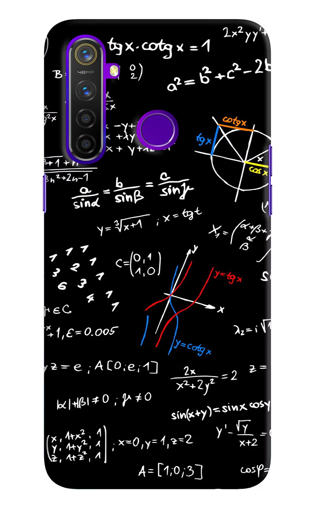 Mathematics Formula Realme 5 Pro Hard Case Back Cover by Casekaro
