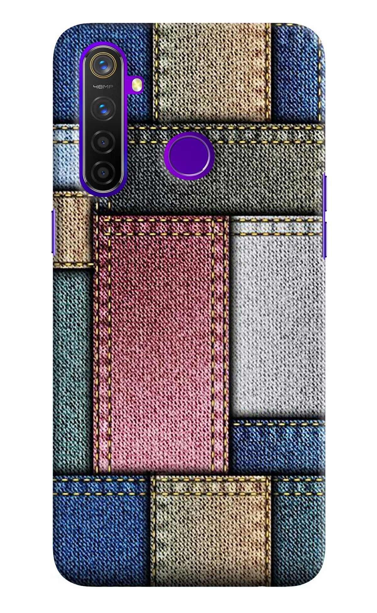 Multicolor Jeans Realme 5 Pro Hard Case Back Cover by Casekaro