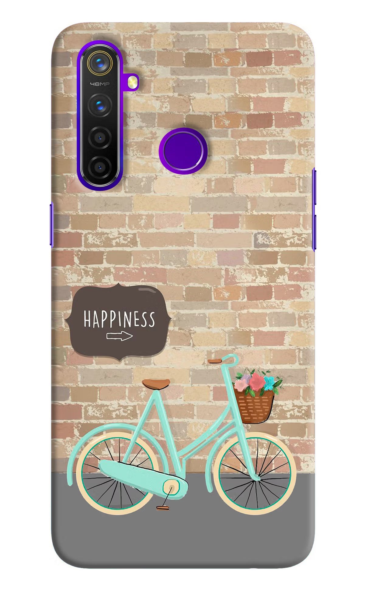 Happiness Artwork Realme 5 Pro Hard Case Back Cover by Casekaro