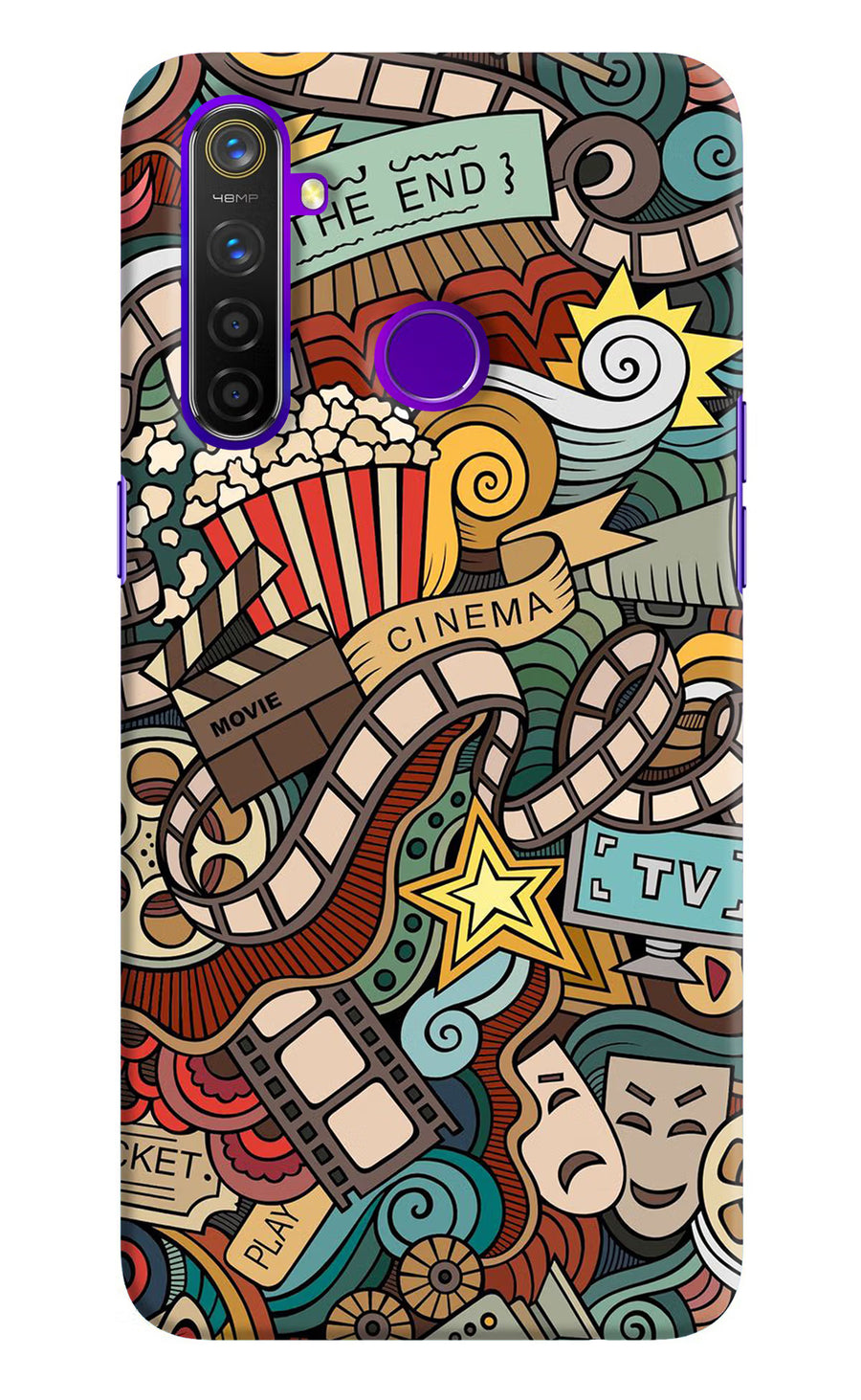 Cinema Abstract Realme 5 Pro Back Cover, Hard case