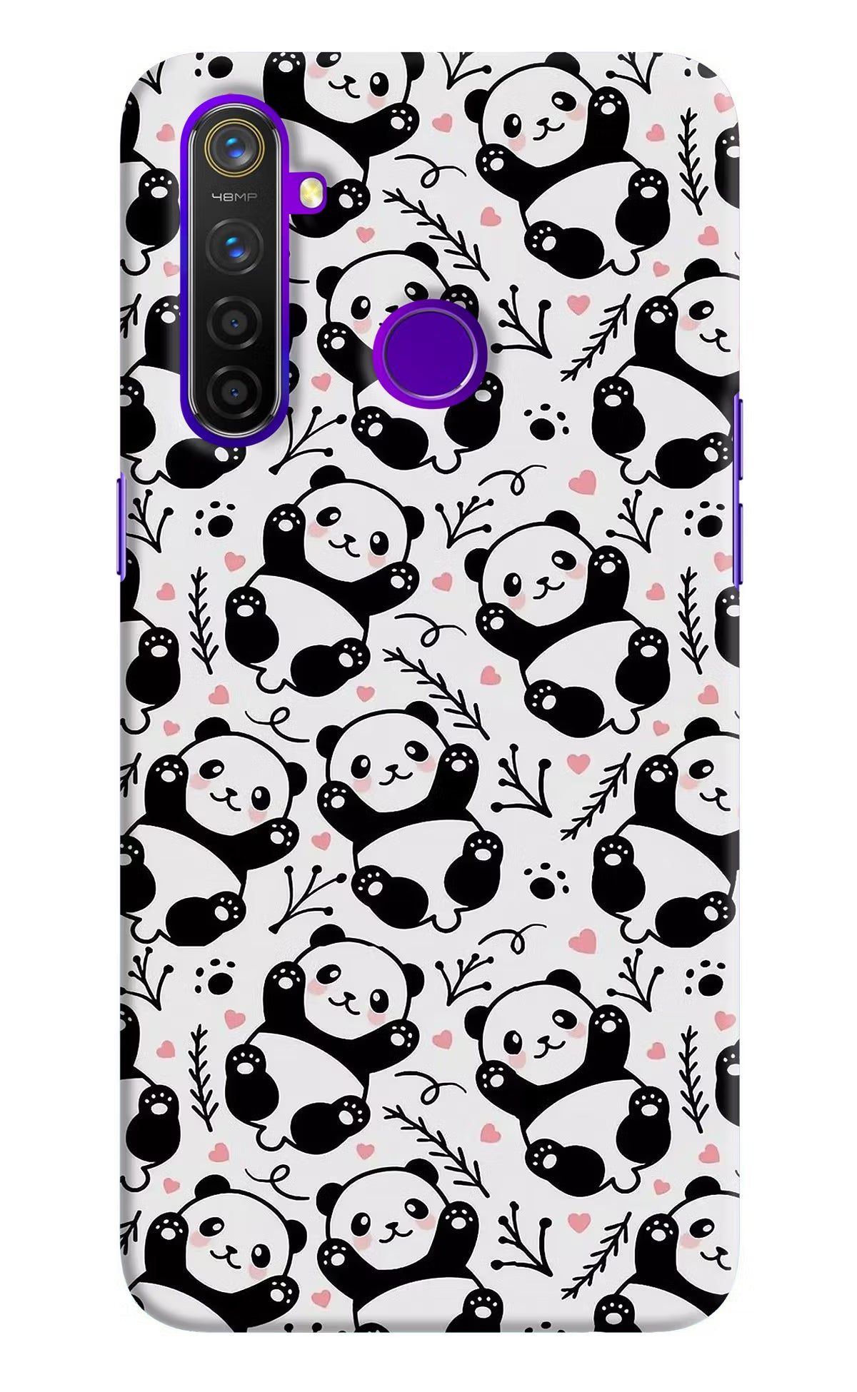Cute Panda Realme 5 Pro Hard Case Back Cover by Casekaro