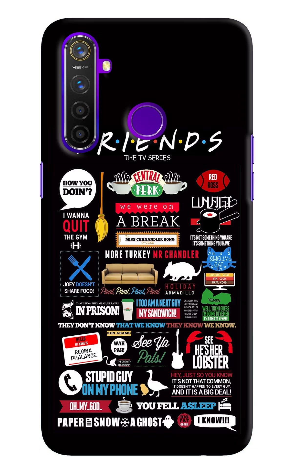 FRIENDS Realme 5 Pro Hard Case Back Cover by Casekaro