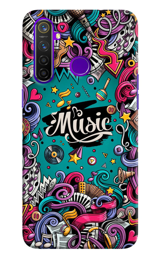 Music Graffiti Realme 5 Pro Hard Case Back Cover by Casekaro
