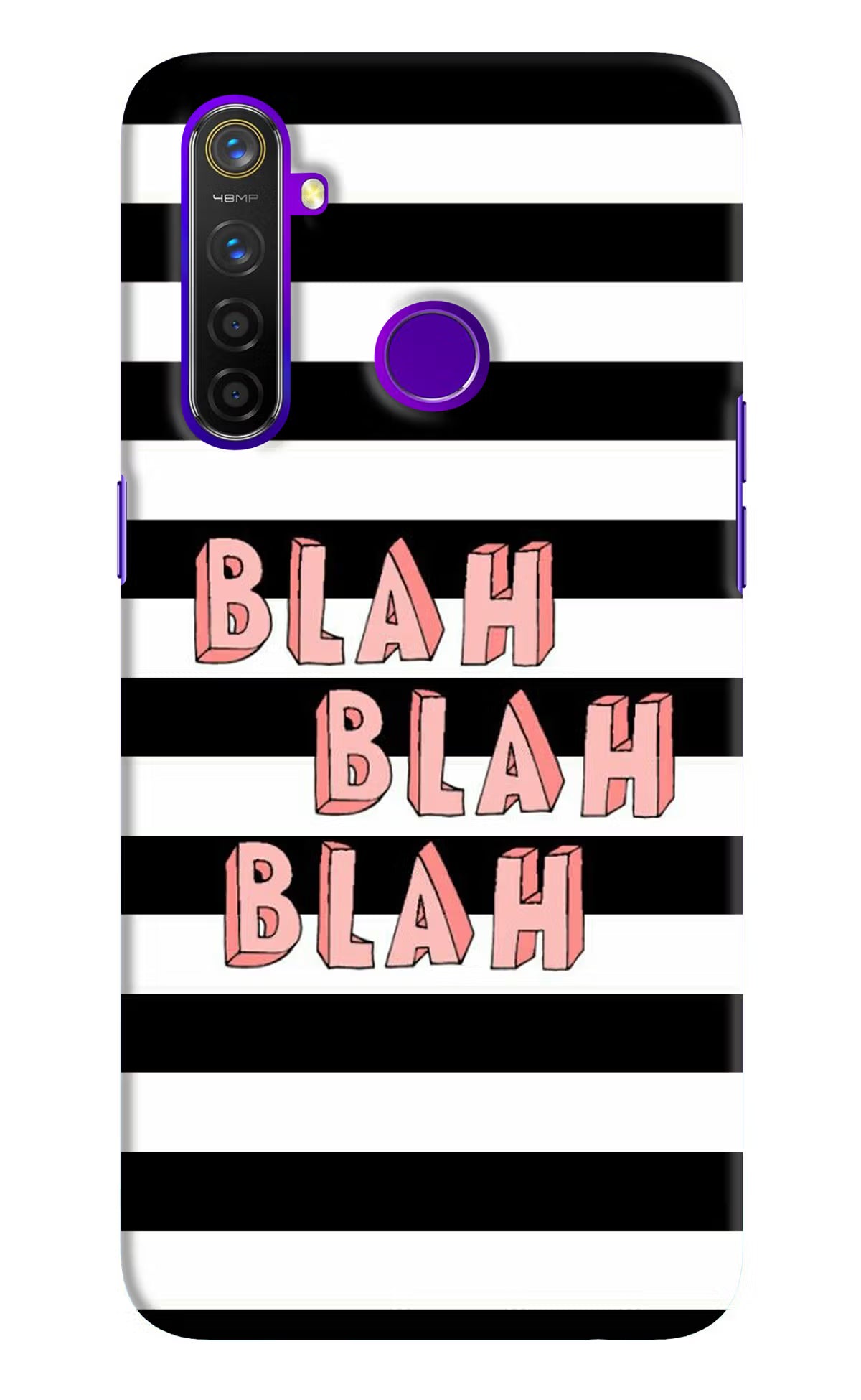 Blah Blah Blah Realme 5 Pro Hard Case Back Cover by Casekaro
