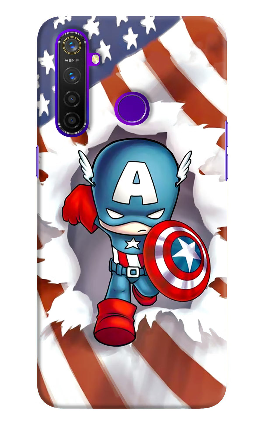 Captain America Realme 5 Pro Back Cover, Hard case