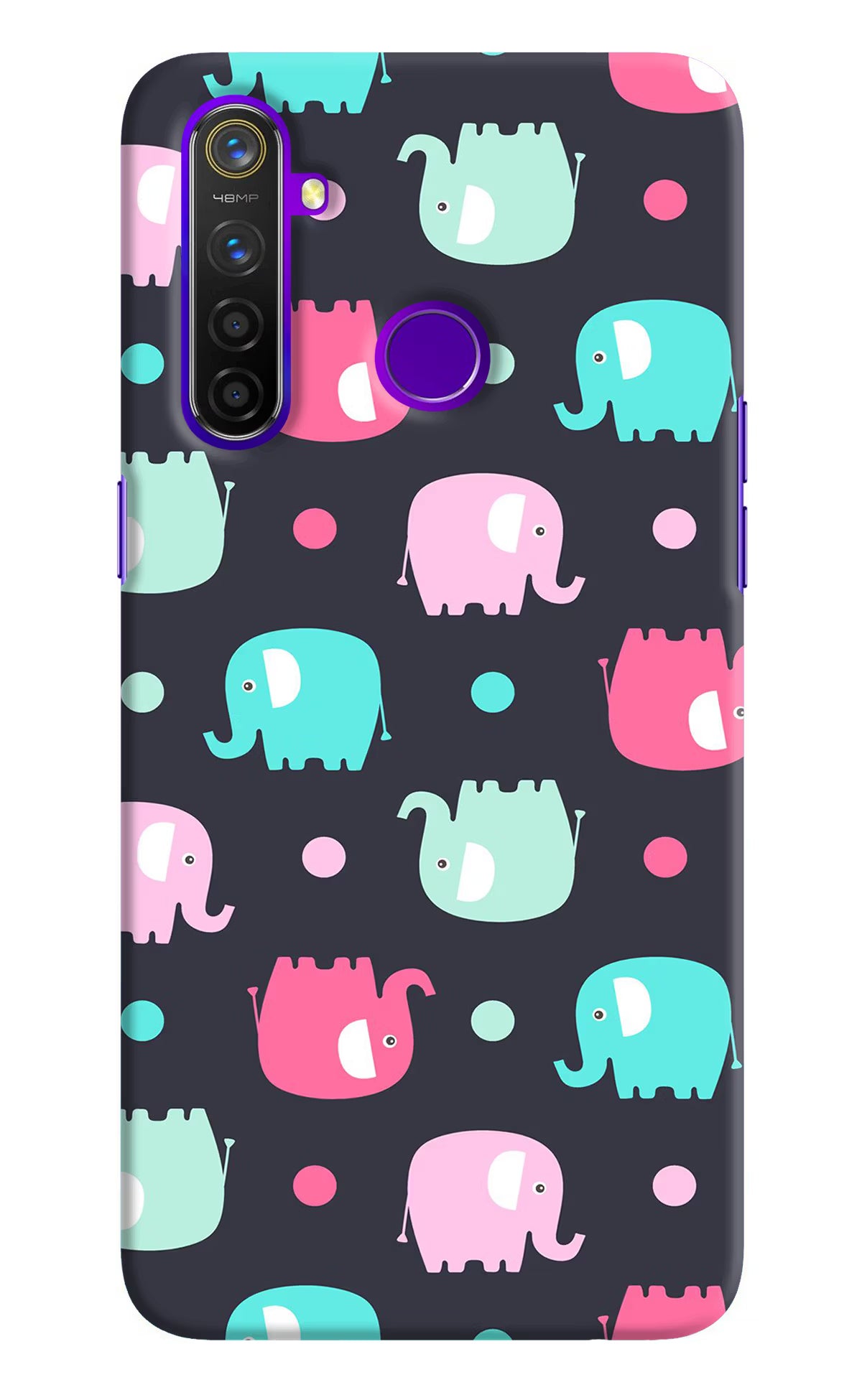 Elephants Realme 5 Pro Hard Case Back Cover by Casekaro