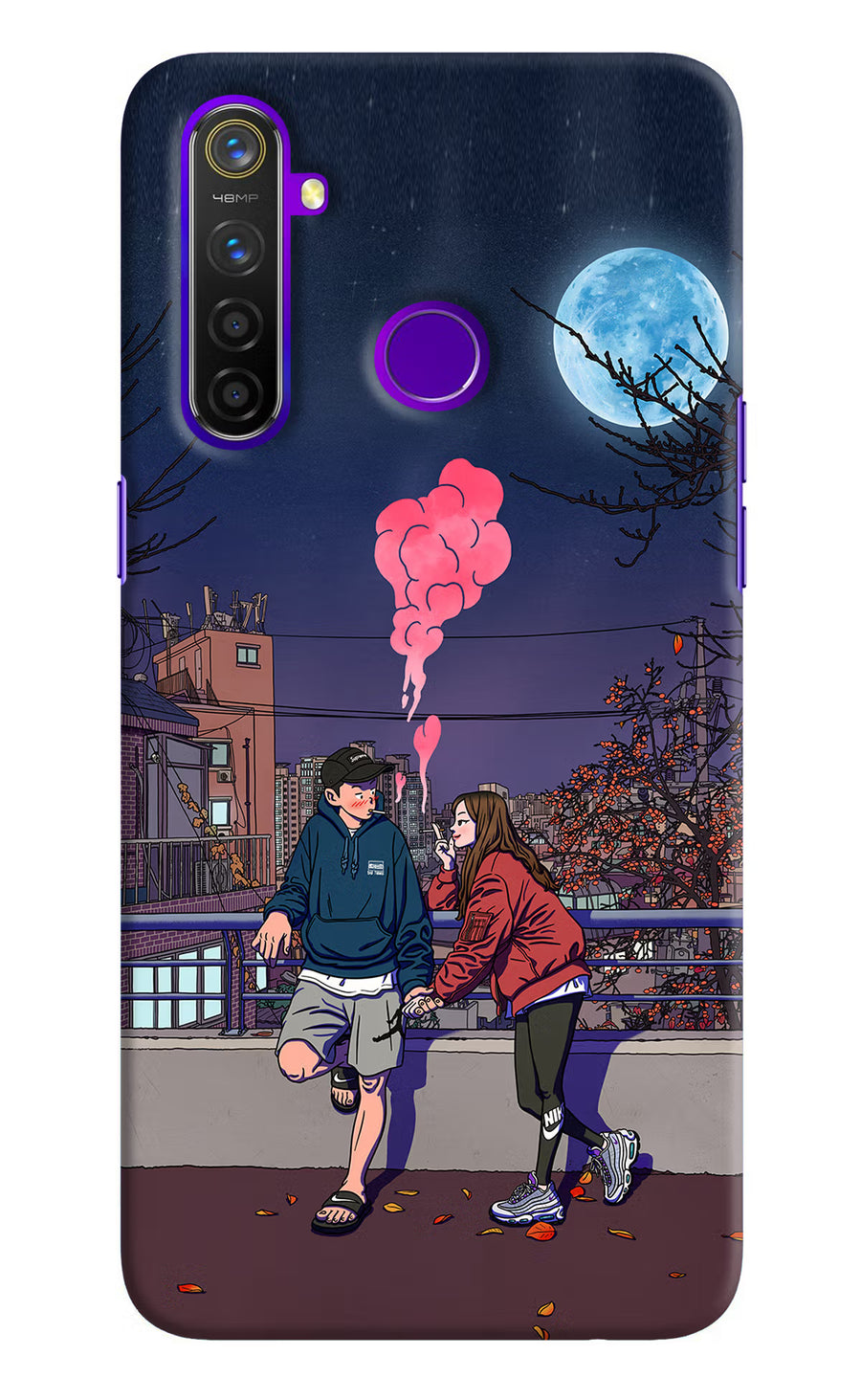 Chilling Couple Realme 5 Pro Back Cover, Hard case