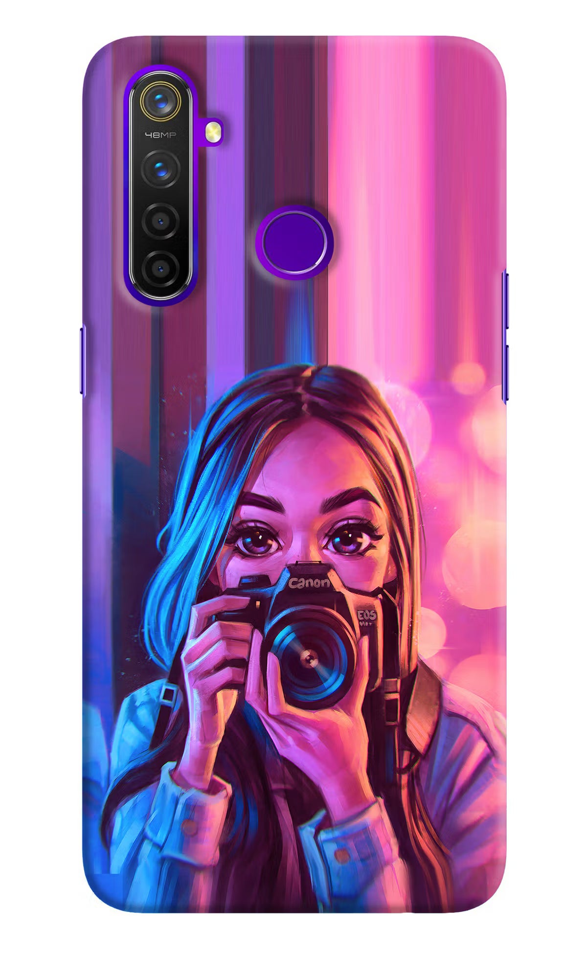 Girl Photographer Realme 5 Pro Hard Case Back Cover by Casekaro