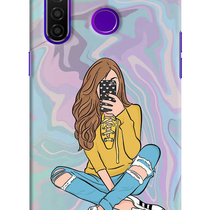 Selfie Girl Realme 5 Pro Hard Case Back Cover by Casekaro