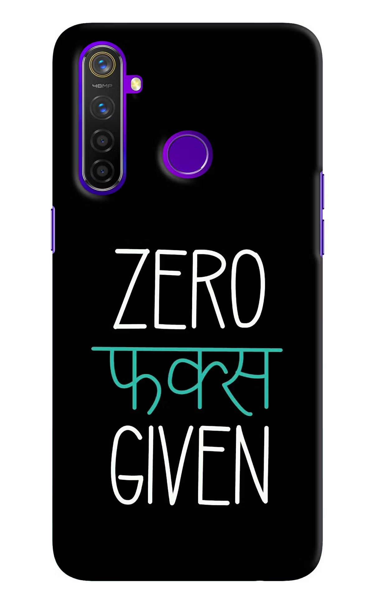 Zero Fucks Given Realme 5 Pro Hard Case Back Cover by Casekaro