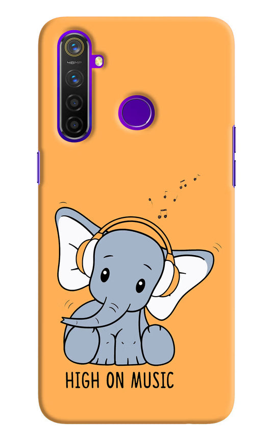 High On Music Realme 5 Pro Hard Case Back Cover by Casekaro
