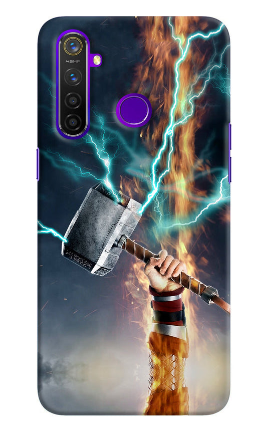 Thor Hammer Mjolnir Realme 5 Pro Hard Case Back Cover by Casekaro