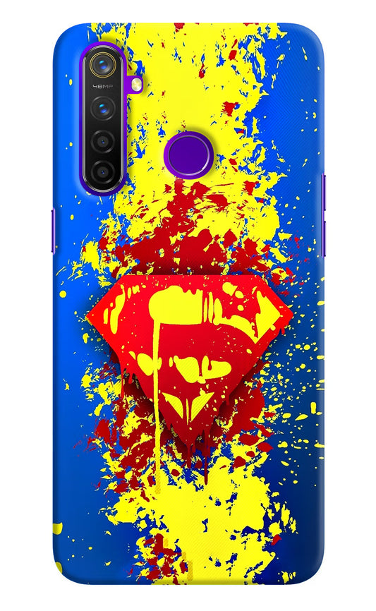 Superman logo Realme 5 Pro Hard Case Back Cover by Casekaro
