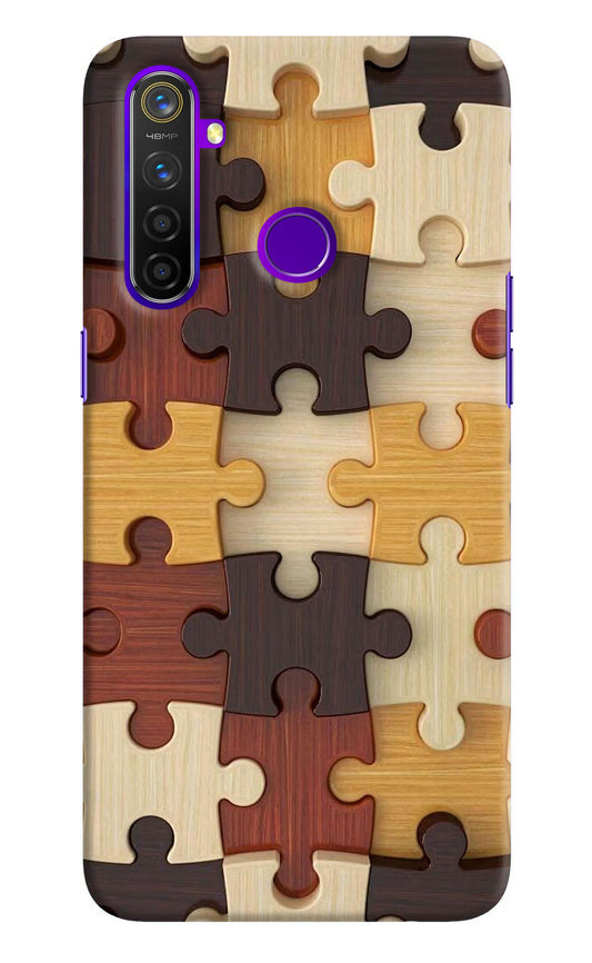 Wooden Puzzle Realme 5 Pro Hard Case Back Cover by Casekaro