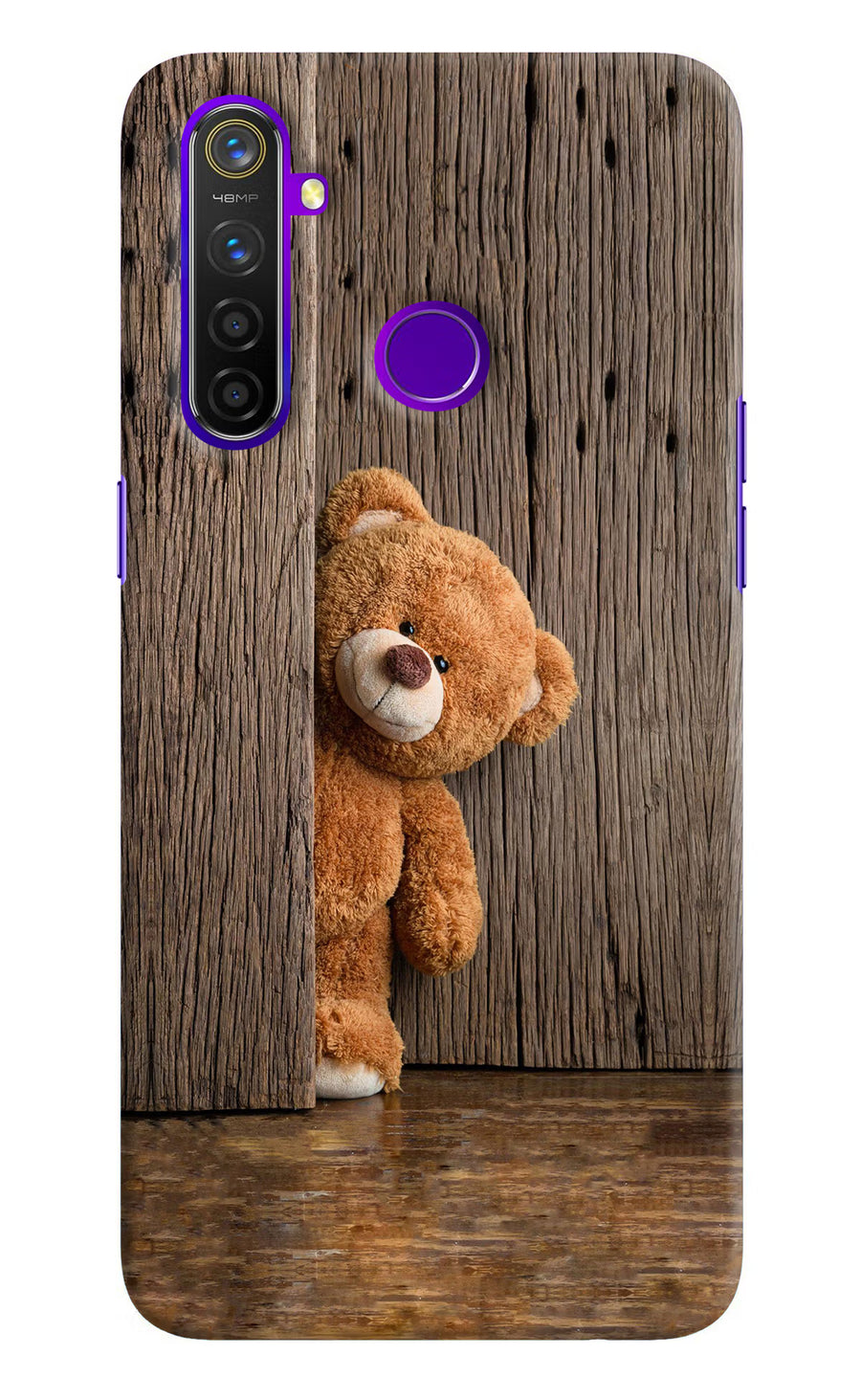 Teddy Wooden Realme 5 Pro Back Cover, Hard case