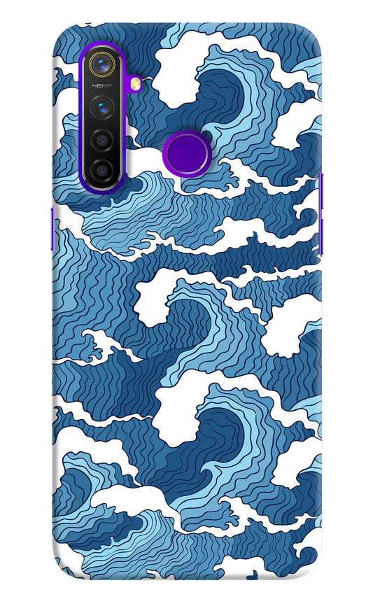 Blue Waves Realme 5 Pro Hard Case Back Cover by Casekaro