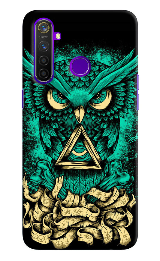 Green Owl Realme 5 Pro Hard Case Back Cover by Casekaro