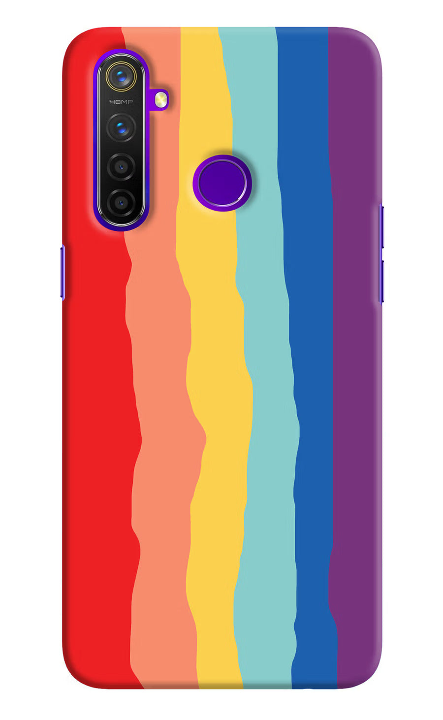 Rainbow Realme 5 Pro Back Cover, Hard case