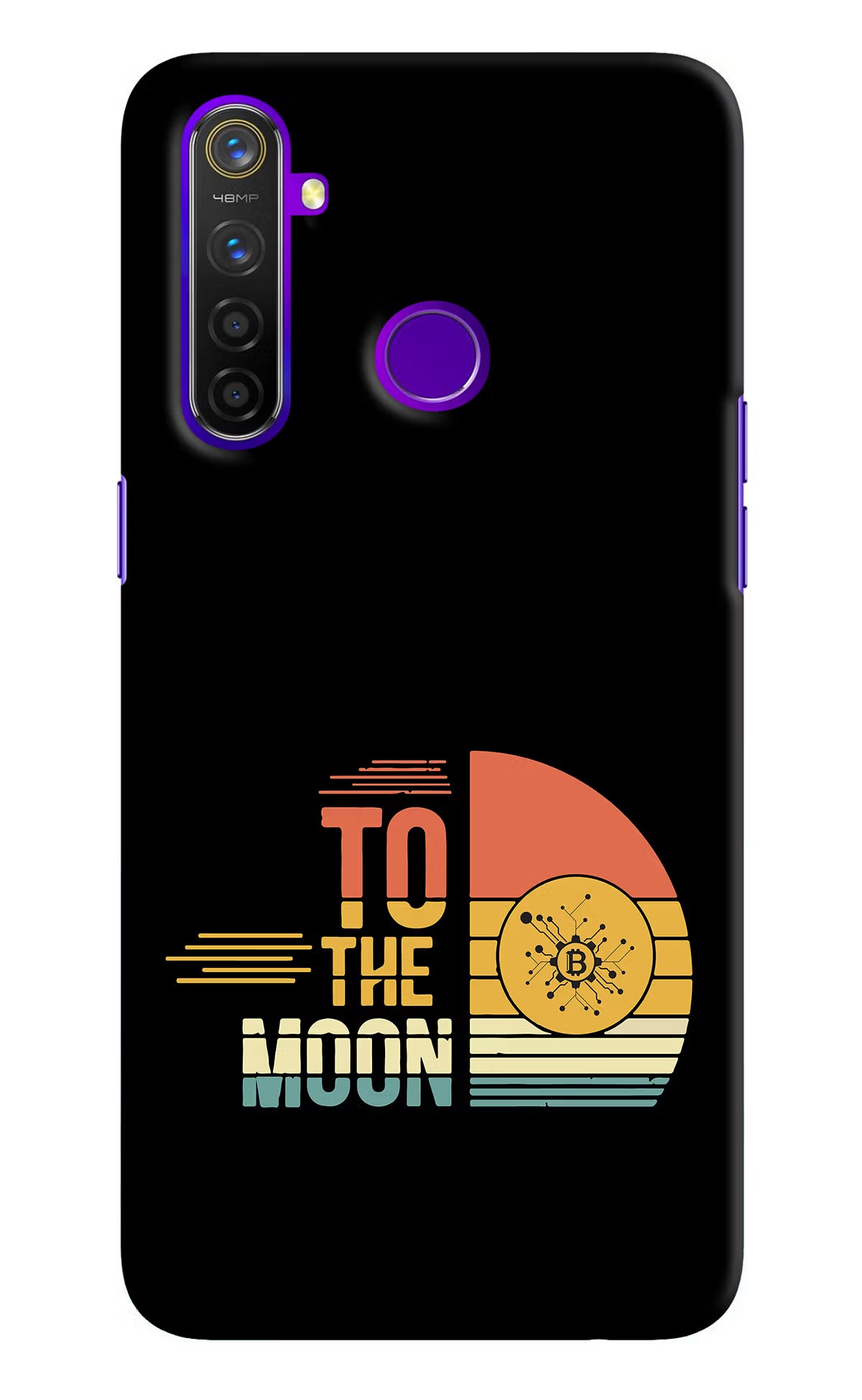 To the Moon Realme 5 Pro Hard Case Back Cover by Casekaro
