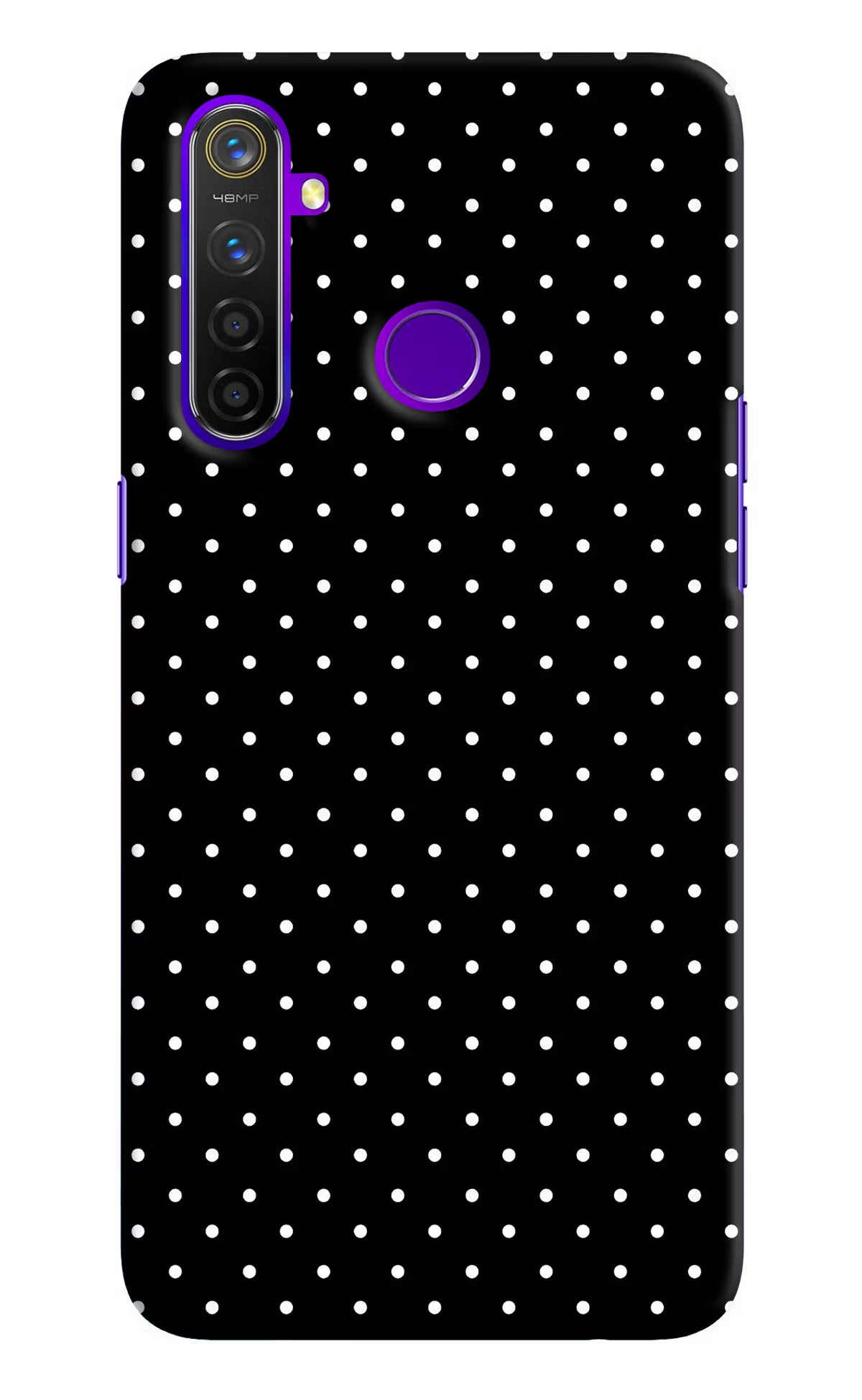 White Dots Realme 5 Pro Hard Case Back Cover by Casekaro