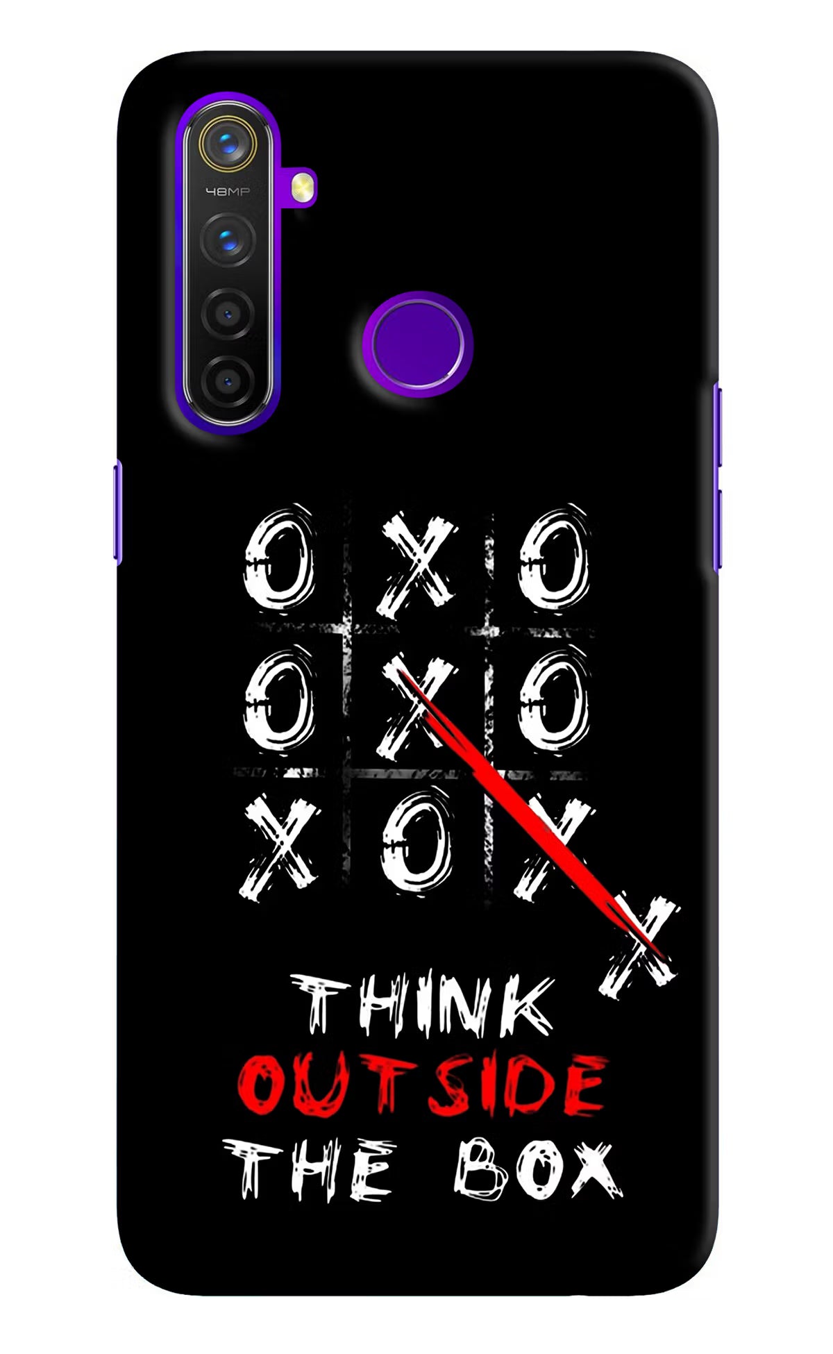 Think out of the BOX Realme 5 Pro Hard Case Back Cover by Casekaro