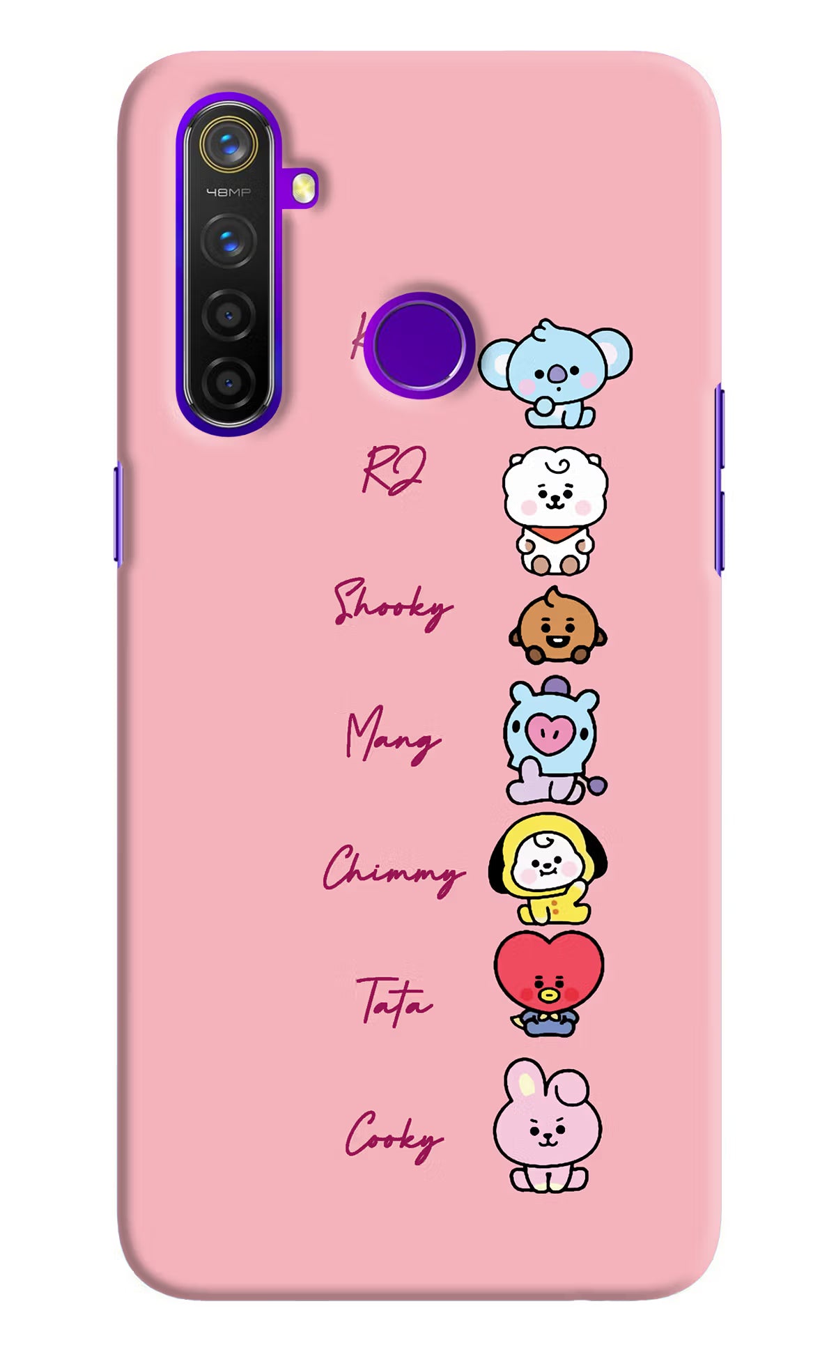 BTS names Realme 5 Pro Hard Case Back Cover by Casekaro