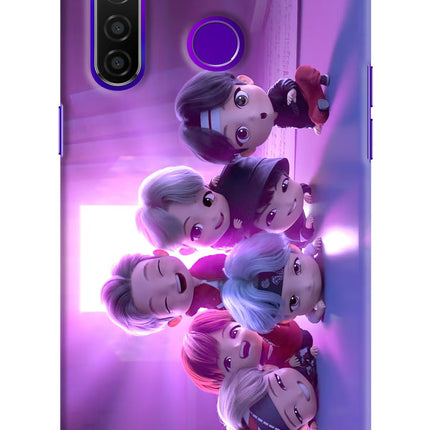 BTS Chibi Realme 5 Pro Hard Case Back Cover by Casekaro