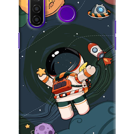 Cartoon Astronaut Realme 5 Pro Hard Case Back Cover by Casekaro