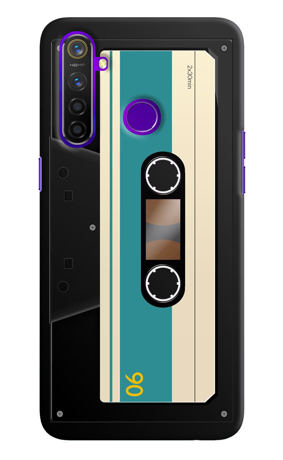 Cassette Realme 5 Pro Hard Case Back Cover by Casekaro