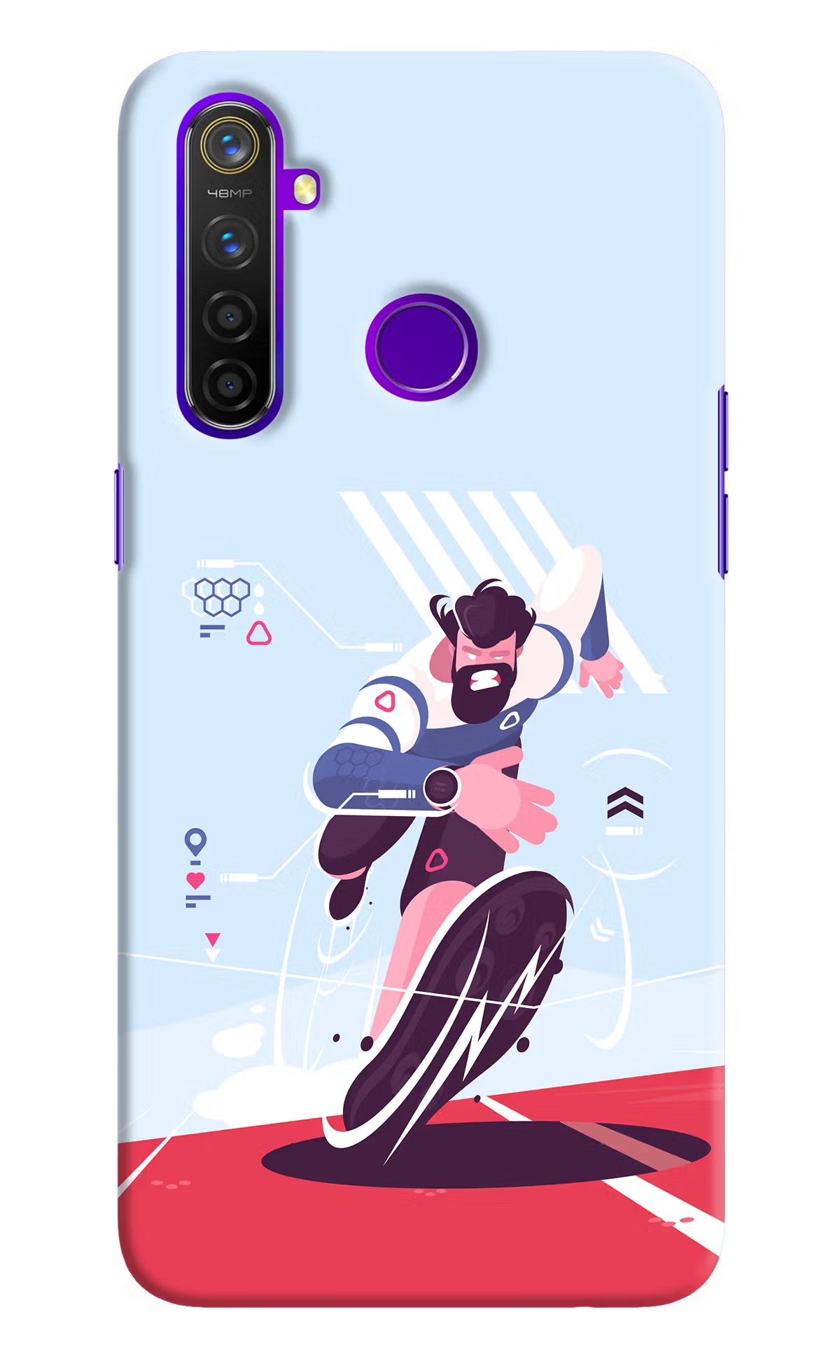 Run Pro Realme 5 Pro Hard Case Back Cover by Casekaro