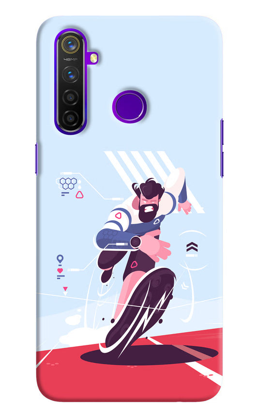 Run Pro Realme 5 Pro Hard Case Back Cover by Casekaro