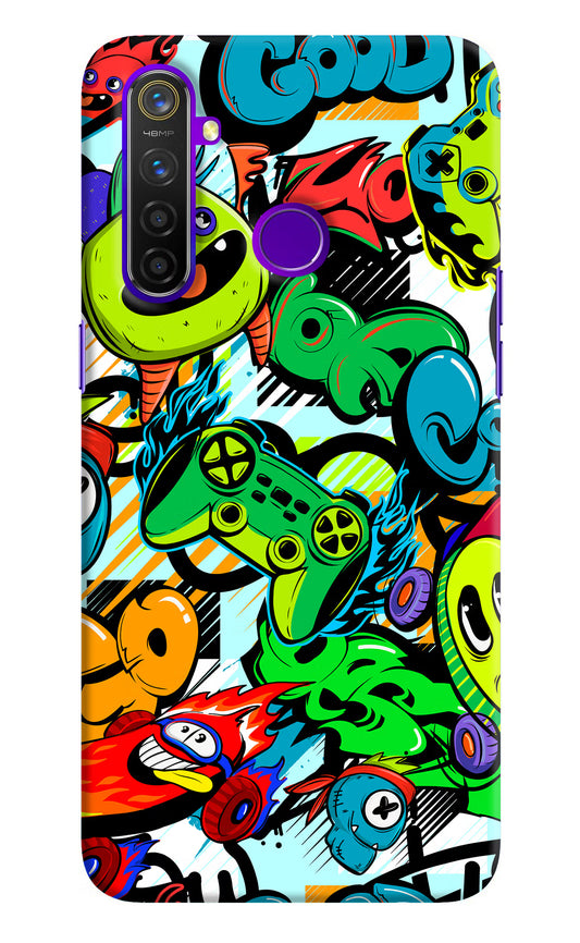 Game Doodle Realme 5 Pro Hard Case Back Cover by Casekaro