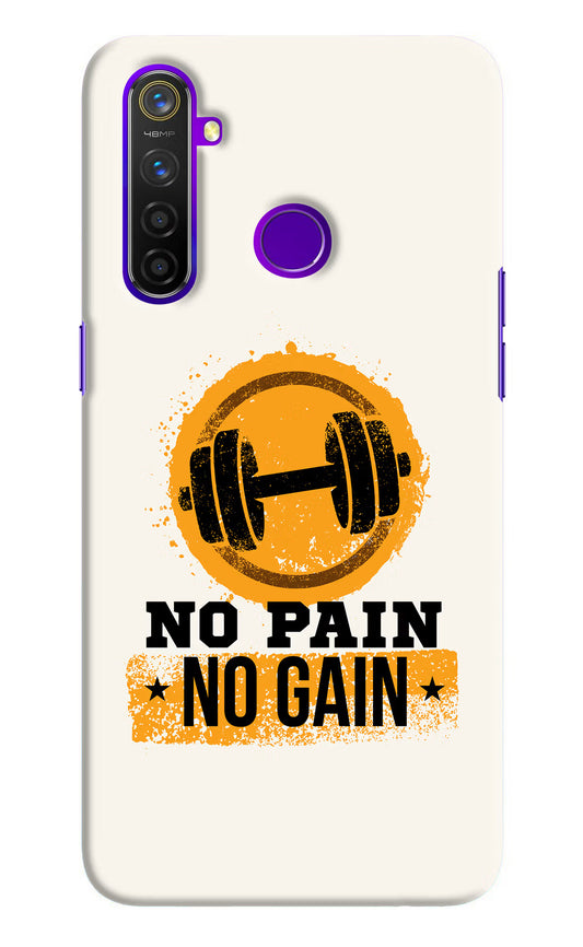 No Pain No Gain Realme 5 Pro Hard Case Back Cover by Casekaro