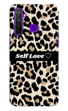 Leopard Print Self Love Realme 5 Pro Hard Case Back Cover by Casekaro