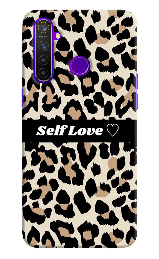Leopard Print Self Love Realme 5 Pro Hard Case Back Cover by Casekaro