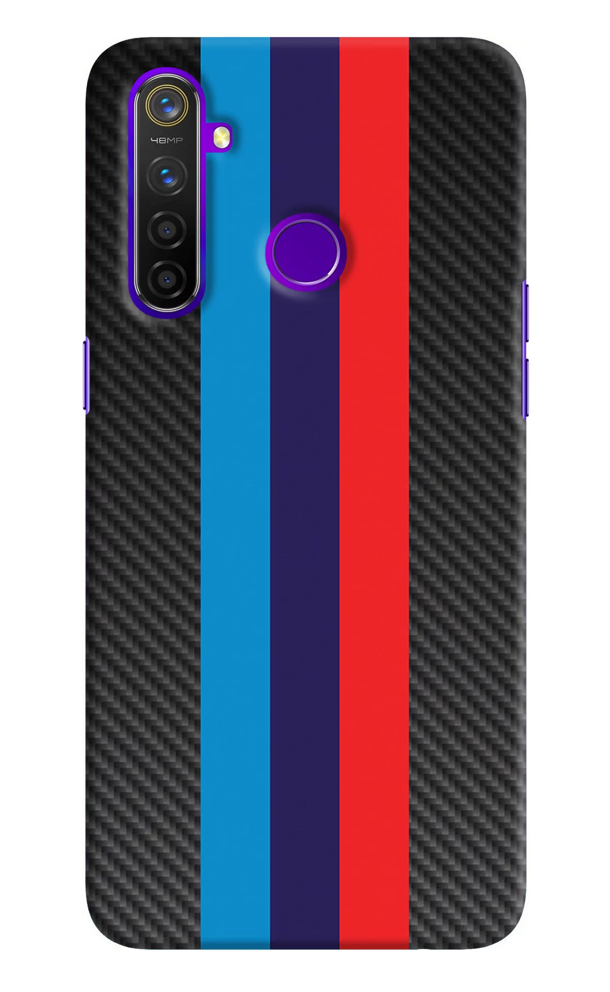 BMW Stripes Pattern Realme 5 Pro Hard Case Back Cover by Casekaro