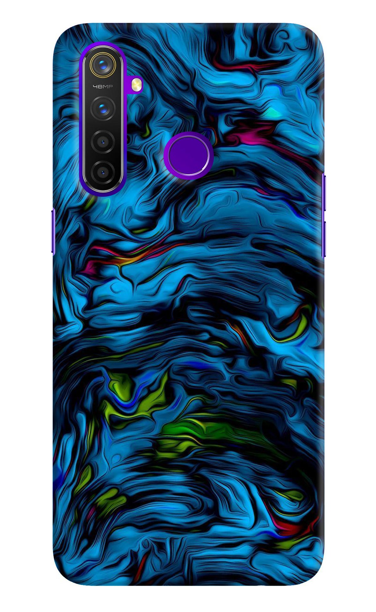 Dark Blue Abstract Realme 5 Pro Back Cover