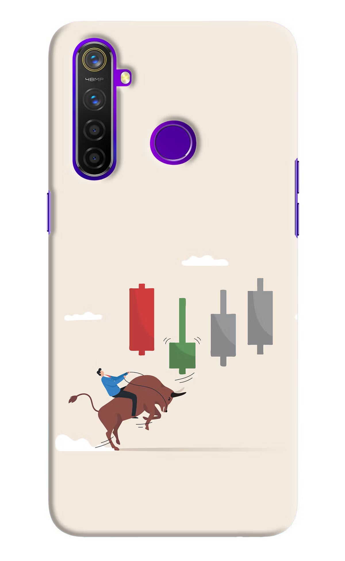 Bull Trading Momentum Realme 5 Pro Hard Case Back Cover by Casekaro