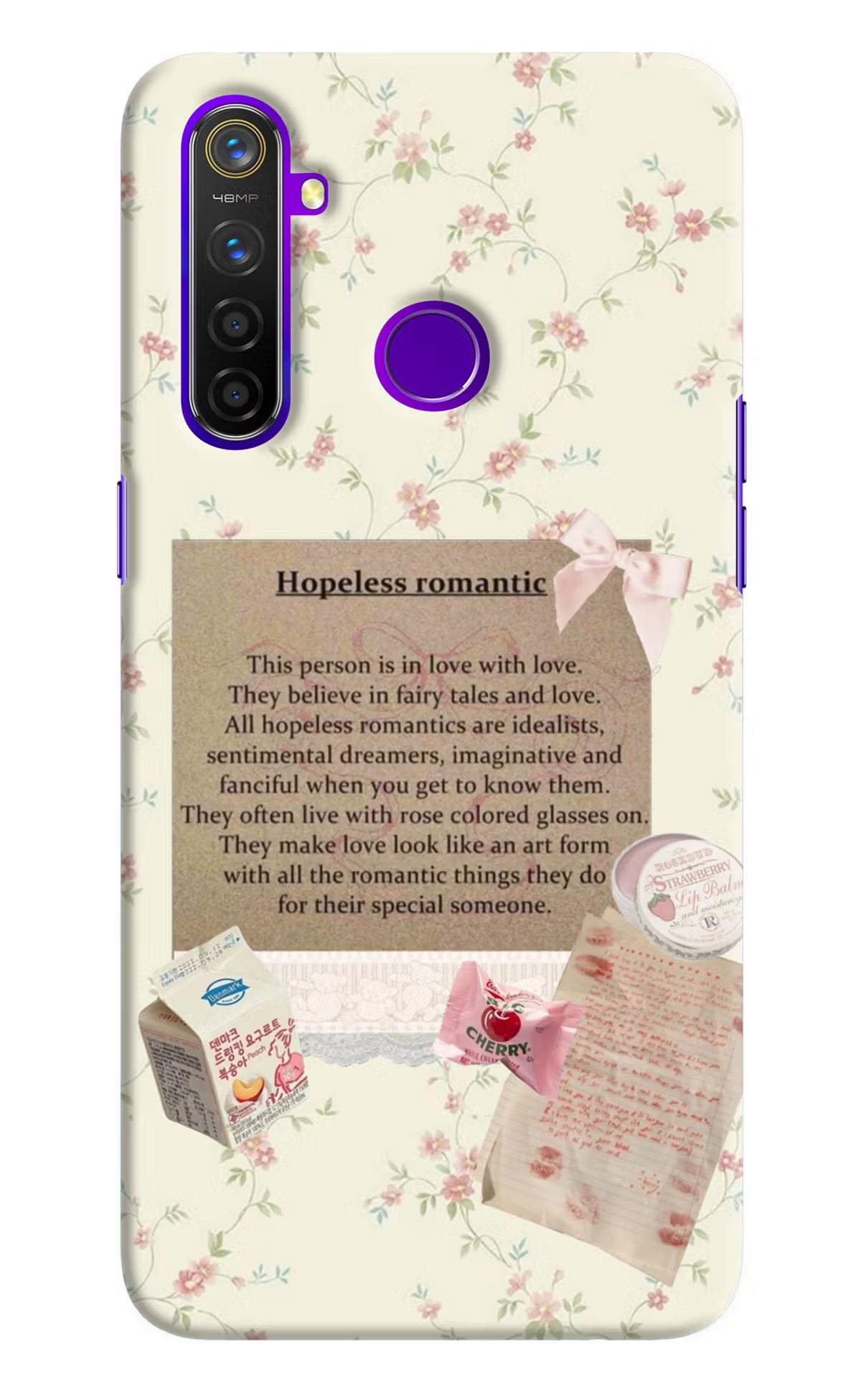 Hopeless Romantic Realme 5 Pro Hard Case Back Cover by Casekaro