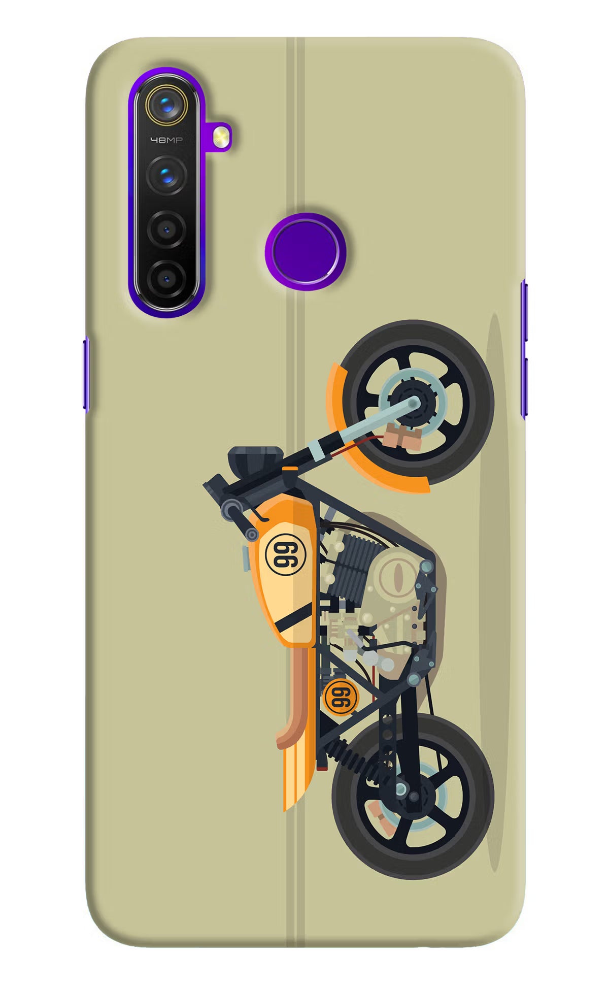 Vertical Speedster Realme 5 Pro Hard Case Back Cover by Casekaro