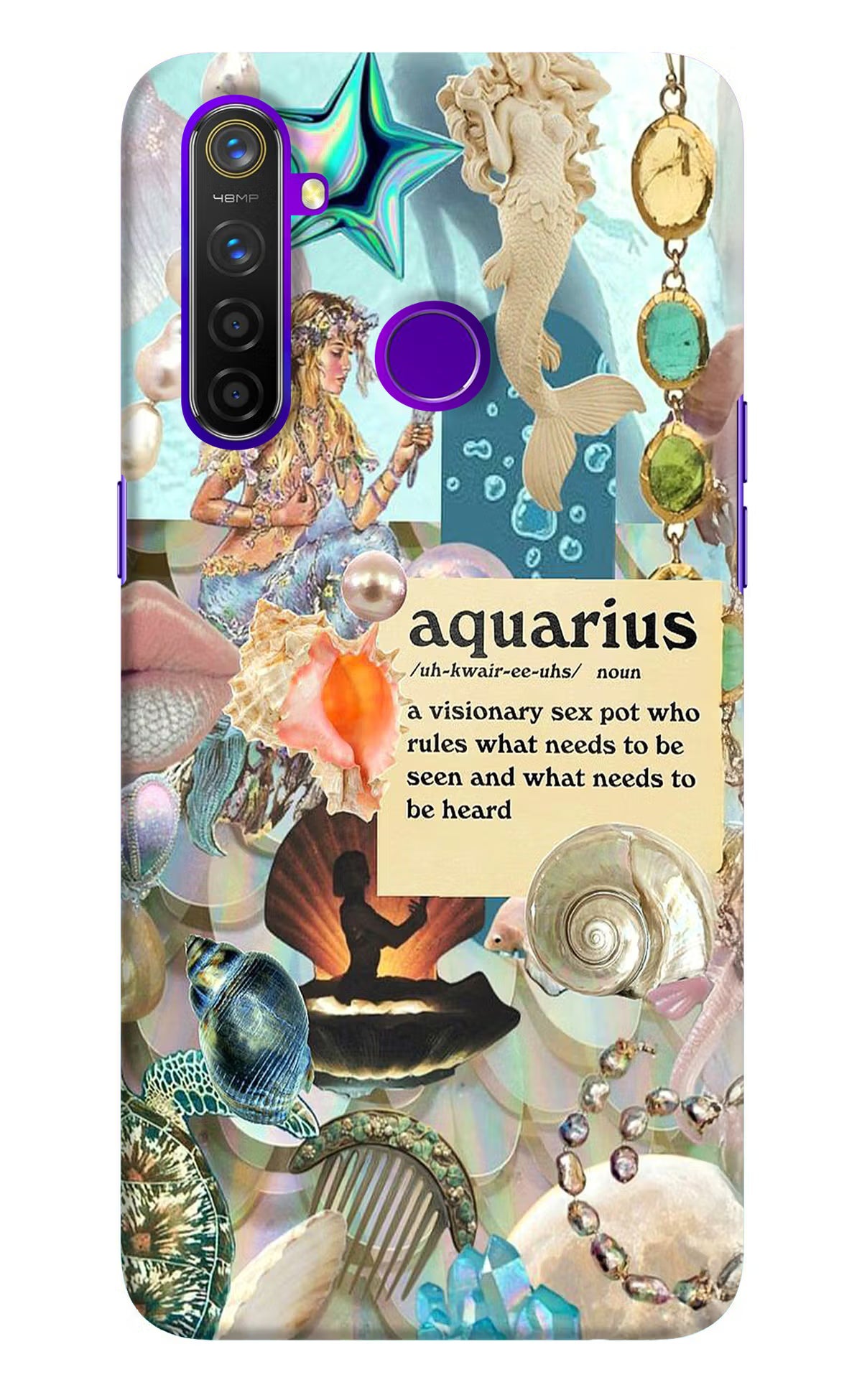 Aquarius Zodiac Realme 5 Pro Hard Case Back Cover by Casekaro