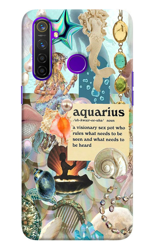 Aquarius Zodiac Realme 5 Pro Hard Case Back Cover by Casekaro